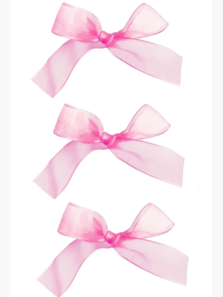 Coquette pink ribbon bow  Art Board Print for Sale by Pixiedrop