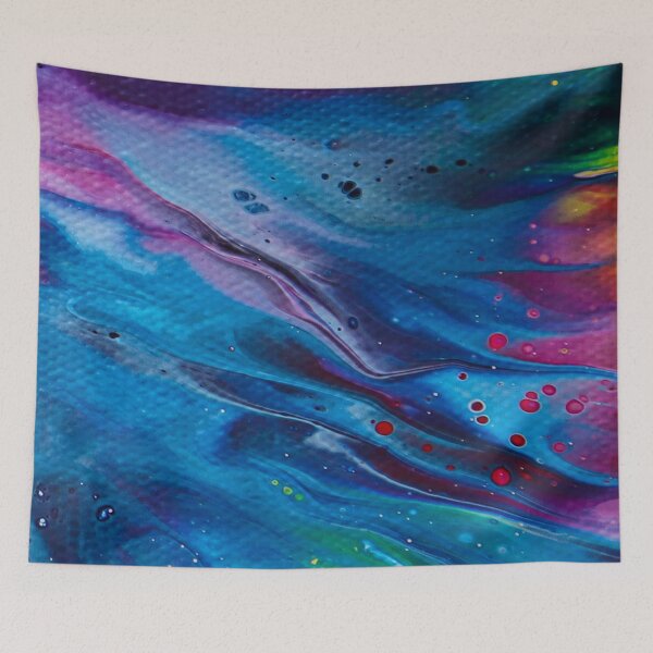 Item preview, Blue Wisps (acrylic Dutch pour) designed and sold by Alane Fideler.