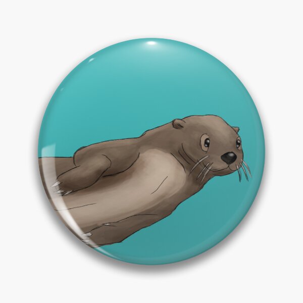 Item preview, floating otter swimming designed and sold by RascalCalmind.