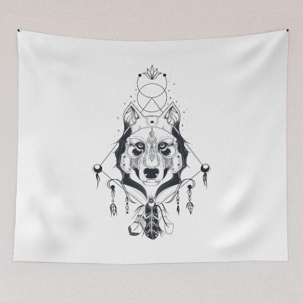 Item preview, wolf black trending design designed and sold by AI-Collections.