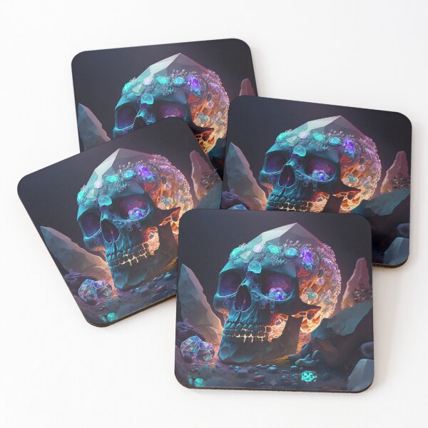 Item preview, Blue Crystal Skull, Poster designed and sold by SkullandKitten.