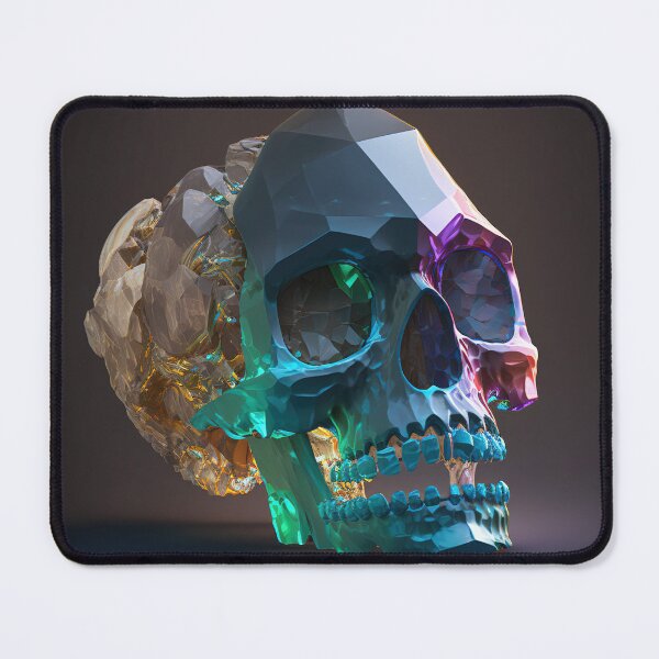 Item preview, Raindow Crystal Skull, Poster designed and sold by SkullandKitten.