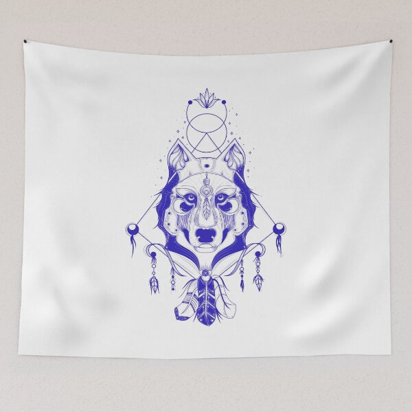 Item preview, wolf blue trending design designed and sold by AI-Collections.