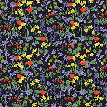 Artwork thumbnail, Floral pattern by elyomys