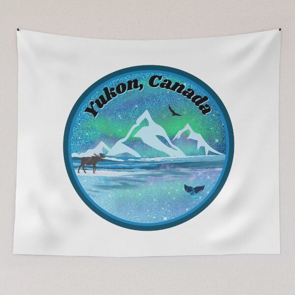 Item preview, Yukon Canada Northern Lights (Aurora Borealis) scene - Moose Whale Mountains designed and sold by Chantockey.
