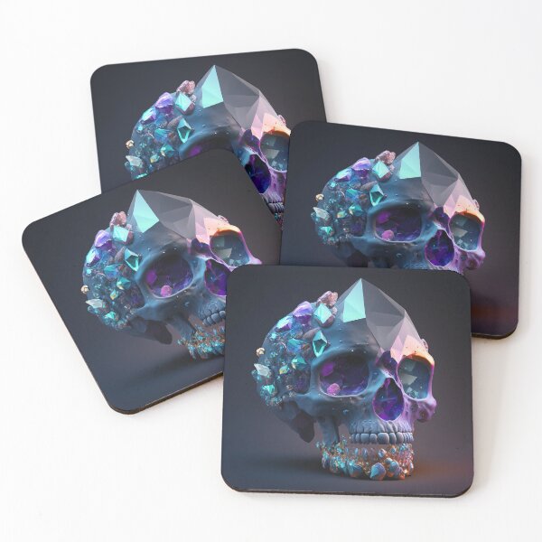 Item preview, Purple Crystal Skull, Poster designed and sold by SkullandKitten.