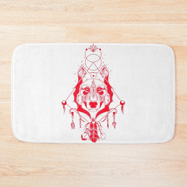 Item preview, wolf red trending design designed and sold by AI-Collections.