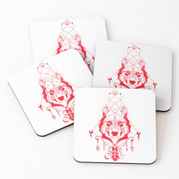 Item preview, wolf red trending design designed and sold by AI-Collections.