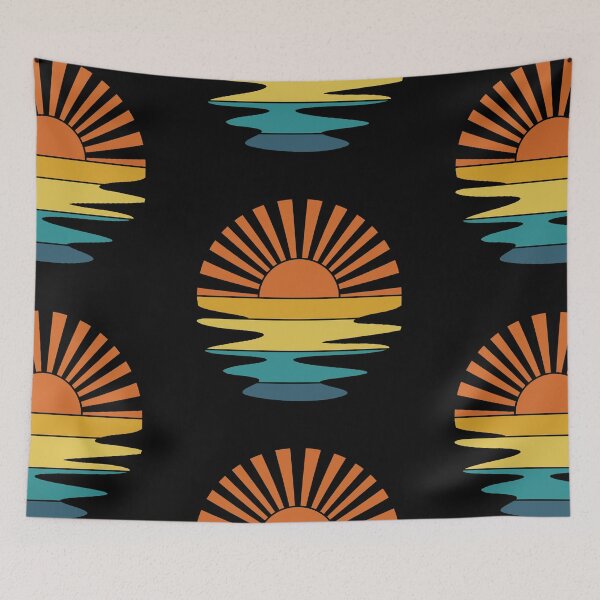 Item preview, Retro Sunset Rays Pattern designed and sold by PBJArt.