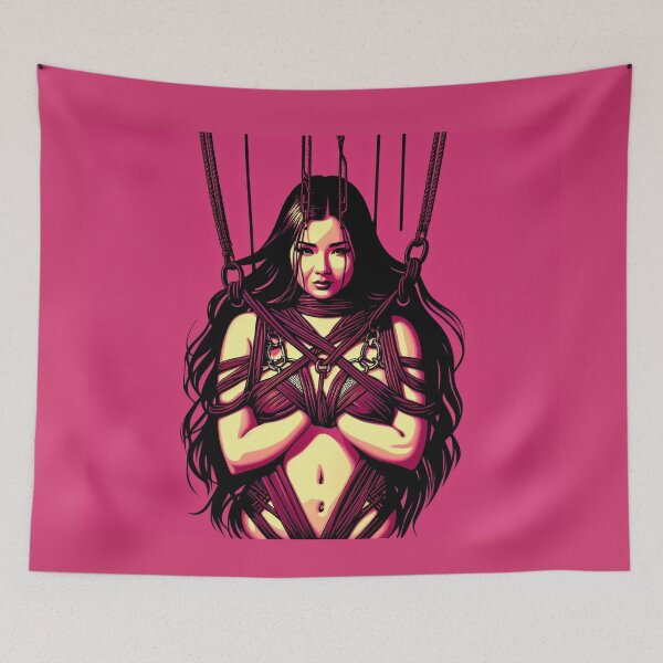 Item preview, Sexy woman tied in bondage - drawing. designed and sold by BDSMlovers.