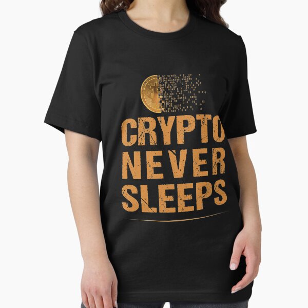 Item preview, Bitcoin Logo Crypto Never Sleeps Vintage Tshirt   designed and sold by Studio Hues.
