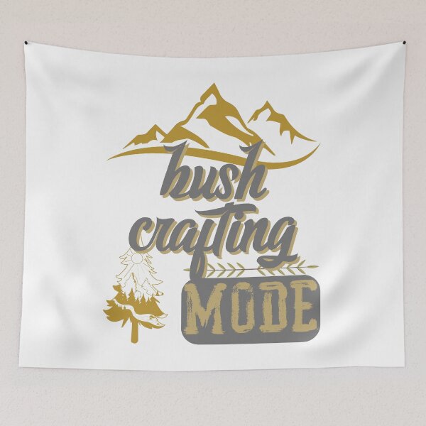 Item preview, bush crafting mode, forest river sun inside tree pine designed and sold by movie-popcorn.
