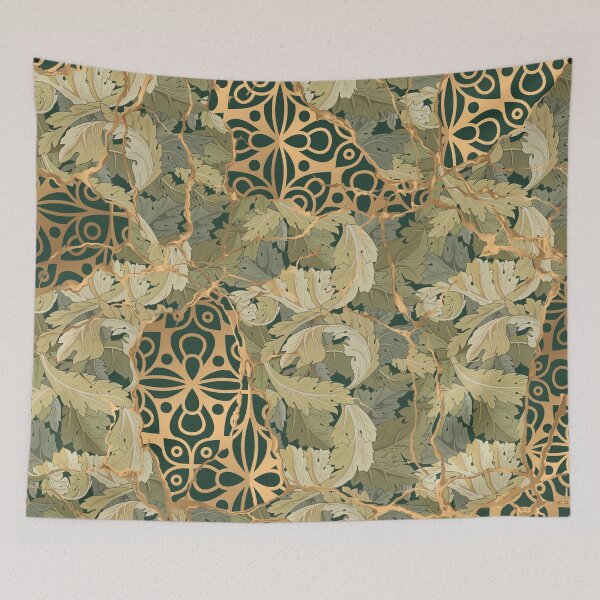 Item preview, Vine Leaves and Pattern. Japanese Kintsugi designed and sold by CatCoconut-Art.