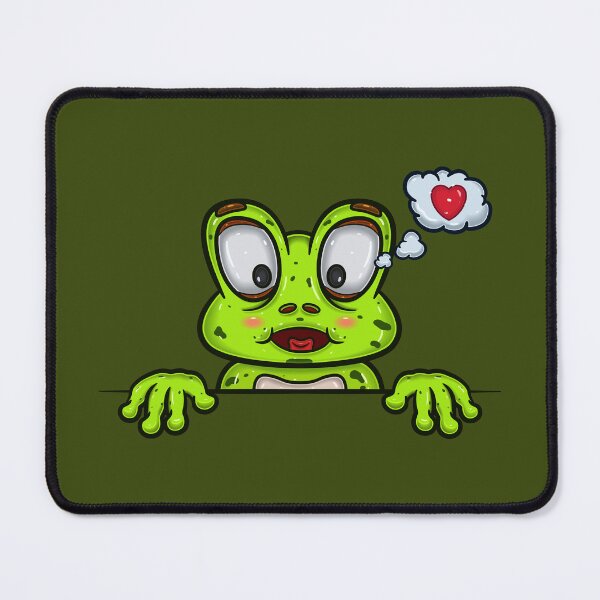 Item preview, Frog Cartoon With Loving Face Expression designed and sold by tedykurniawan12.