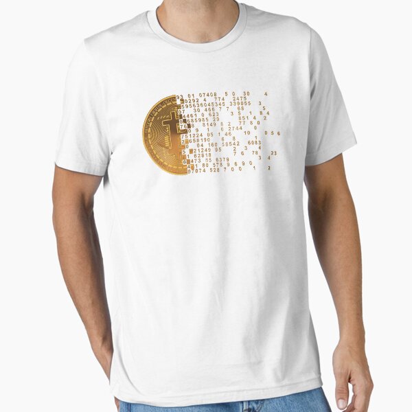 Item preview,  Bitcoin Logo Binary Cryptocurrency Gold Tshirt  designed and sold by Studio Hues.