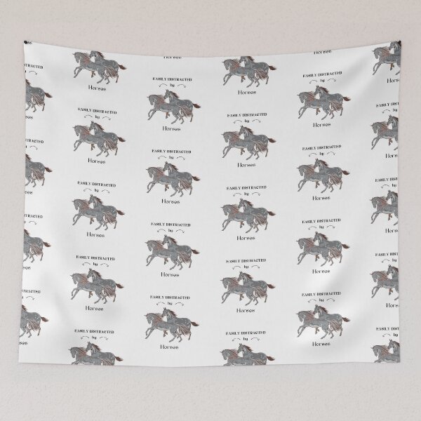 Item preview, Easily distracted by Horses  designed and sold by Horse-Aholic.