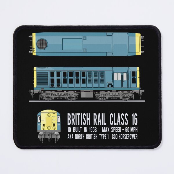 Item preview, British Rail Class 16 Diesel Locomotive Train Diagram Gift designed and sold by Maljonic.