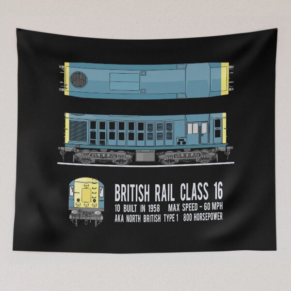Item preview, British Rail Class 16 Diesel Locomotive Train Diagram Gift designed and sold by Maljonic.