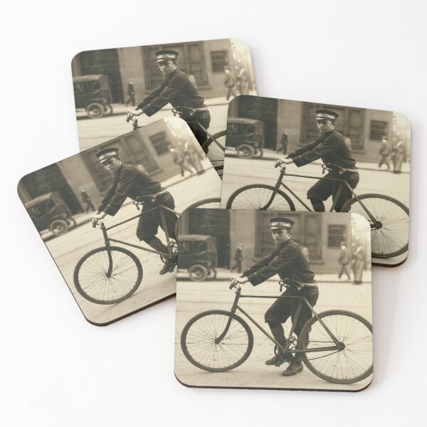 Item preview, Messenger on Bicycle in Birmingham, Alabama by Lewis Hine, 1914 designed and sold by World Vintage Photos.