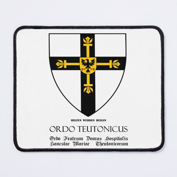 Item preview, Teutonic Order flag with Latin name of the order designed and sold by MDMDO.