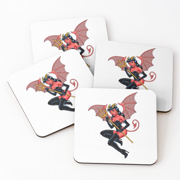 Item preview, Devil Girl Pinup with Pitchfork designed and sold by Blissternal.