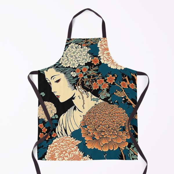 Artikelvorschau, Ukiyoe Blooms: Ein traditioneller japanischer Holzschnitt mit Blumen im Ukiyoe-Stil. entworfen und verkauft von BotTastic.