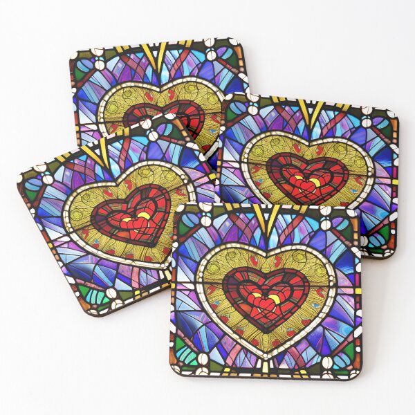 Item preview, Heart Stained Glass designed and sold by AbstraktTheArt.
