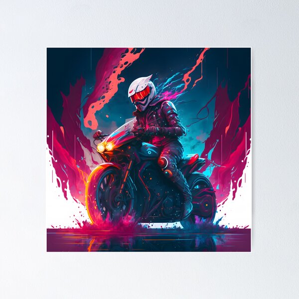 Item preview, cyber punk styled motorcycle rider designed and sold by ArtShanth.