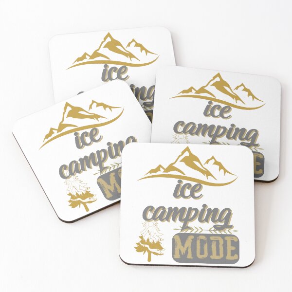 Item preview, ice camping mode, forest river sun inside tree pine designed and sold by movie-popcorn.