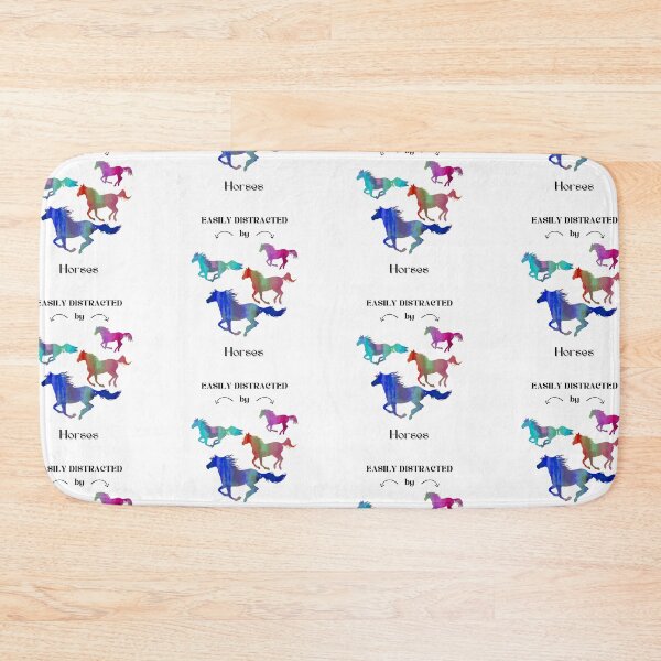 Item preview, Easily distracted by 4 running Horses  designed and sold by Horse-Aholic.