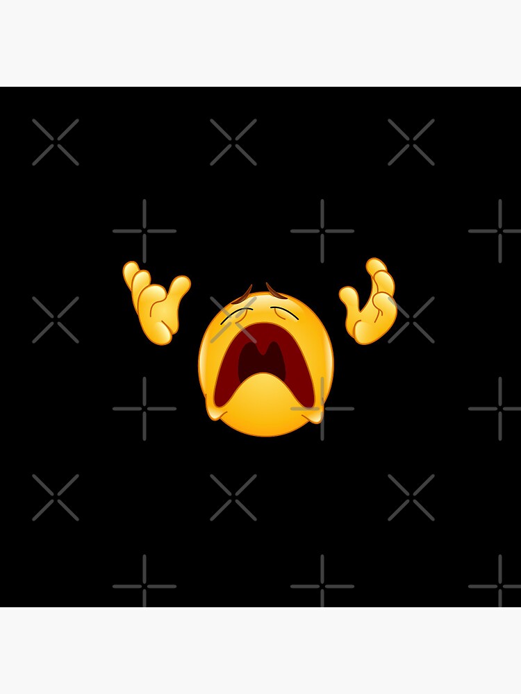 Emoji Disappearing Funny Meme Sad Screaming Angry Face | Greeting Card