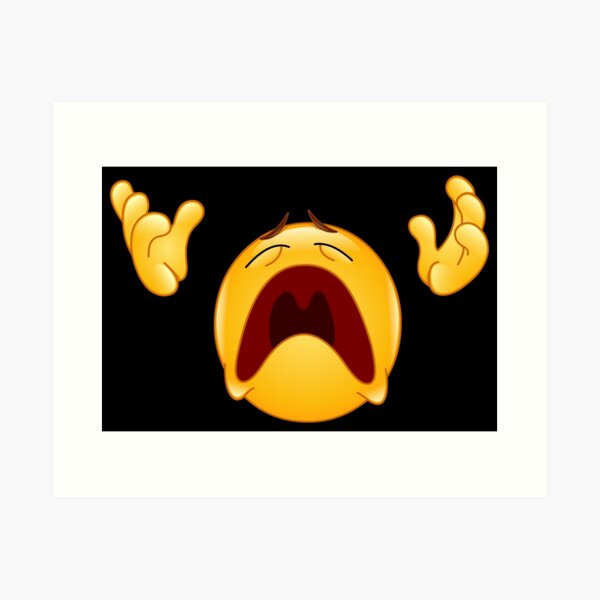 Emoji Disappearing Funny Meme Sad Screaming Angry Face | Poster