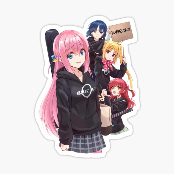 Aperçu de l'œuvre Bocchi The Rock - Groupe de filles Ziptie créée et vendue par GalacticWaifu.