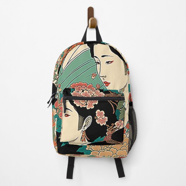 Artikelvorschau, Ukiyoe Blooms: Ein traditioneller japanischer Holzschnitt mit Blumen im Ukiyoe-Stil. entworfen und verkauft von BotTastic.