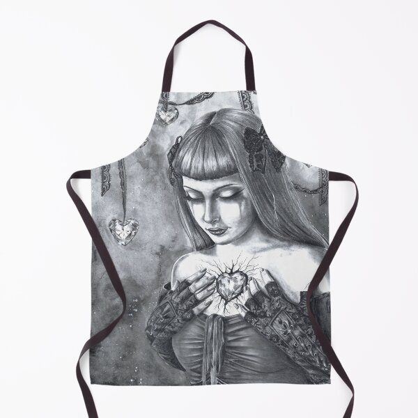 Item preview, Diamond April Birthstone Art Crystal Heart Goth Girl  designed and sold by Deanna Davoli.