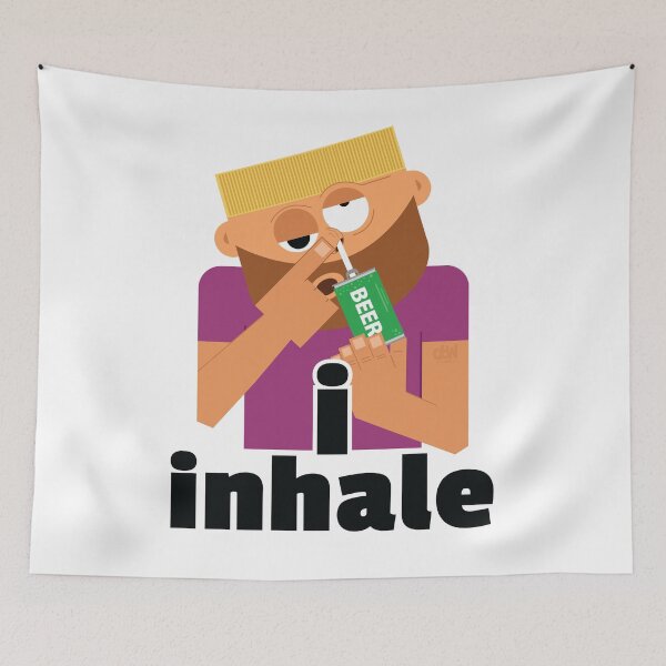 Item preview, I Inhale Meme Beer Joke I Sniff It Smell it Snort It Getting High Beeraholic LOL designed and sold by doseofwin.