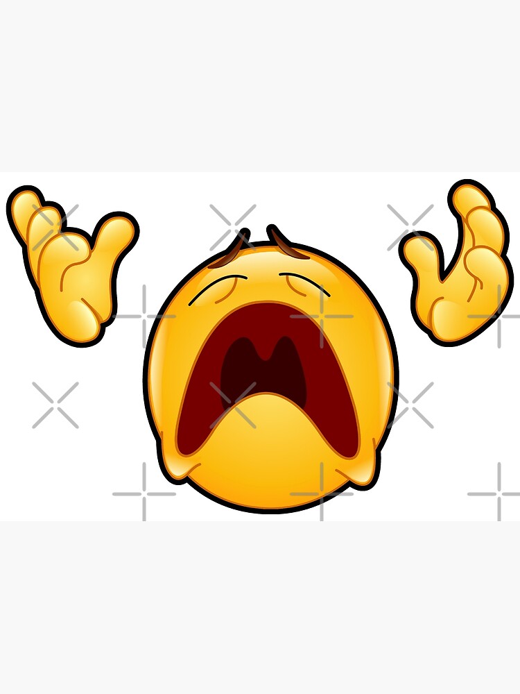 Emoji Disappearing Funny Meme Sad Screaming Angry Face | Greeting Card