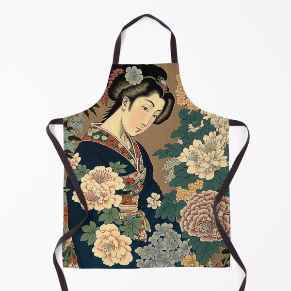 Artikelvorschau, Ukiyoe Blooms: Ein traditioneller japanischer Holzschnitt mit Blumen im Ukiyoe-Stil. entworfen und verkauft von BotTastic.