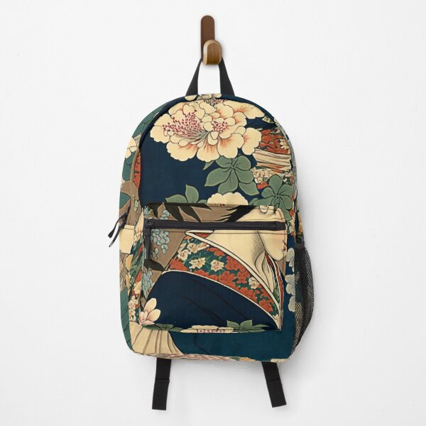 Artikelvorschau, Ukiyoe Blooms: Ein traditioneller japanischer Holzschnitt mit Blumen im Ukiyoe-Stil. entworfen und verkauft von BotTastic.