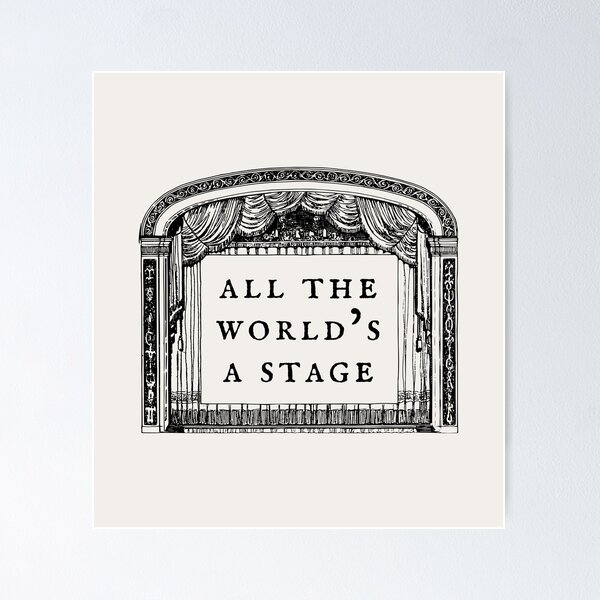 Item preview,  Shakespeare Quote - All the world’s a stage - As You Like It designed and sold by violet-hope.