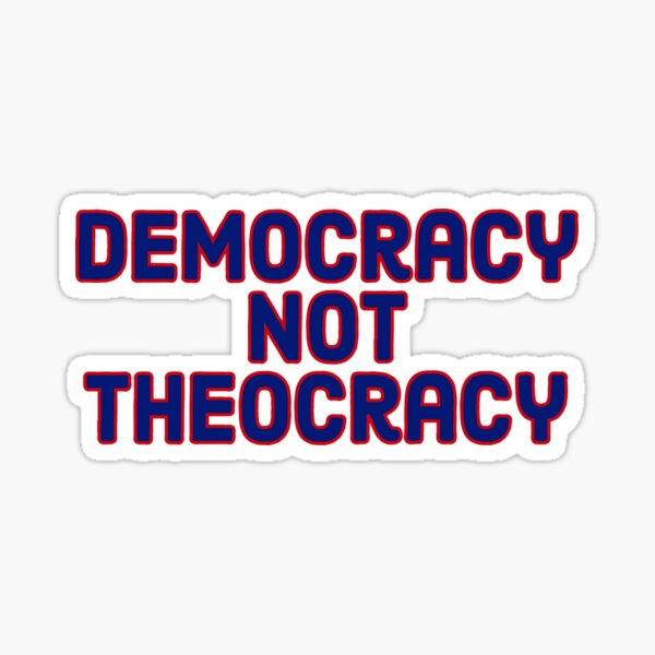 Artikel-Vorschau von Demokratie statt Theokratie, designt und verkauft von Rachel the Artist .