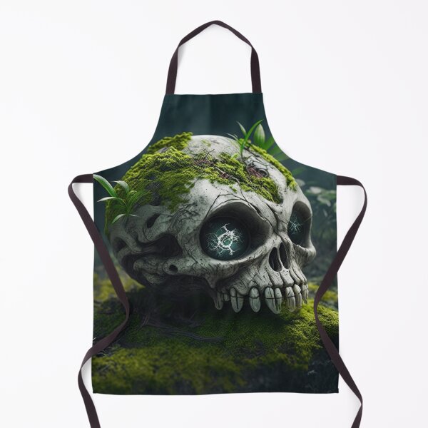 Item preview, Mossy Alien Skull, Poster designed and sold by SkullandKitten.