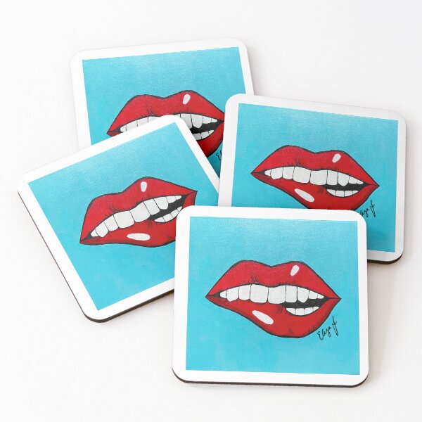 Item preview, Icy Blue Lip PopArt designed and sold by Ezlinarts.