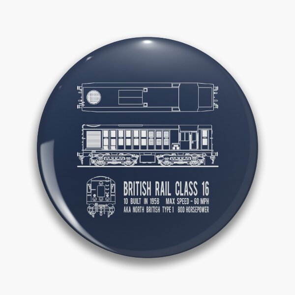Item preview, British Rail Class 16 Diesel Locomotive Train Blueprint Diagrams Gift designed and sold by Maljonic.