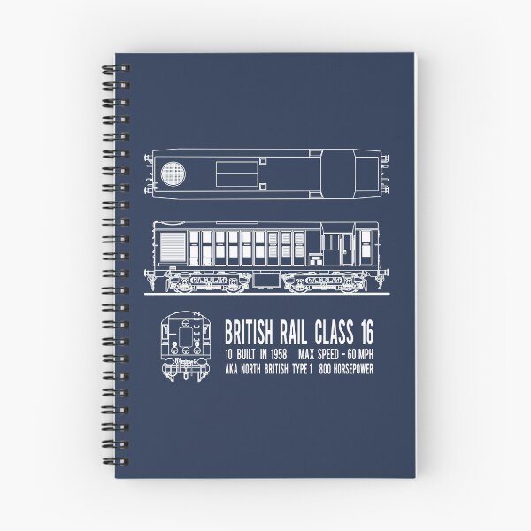 Item preview, British Rail Class 16 Diesel Locomotive Train Blueprint Diagrams Gift designed and sold by Maljonic.