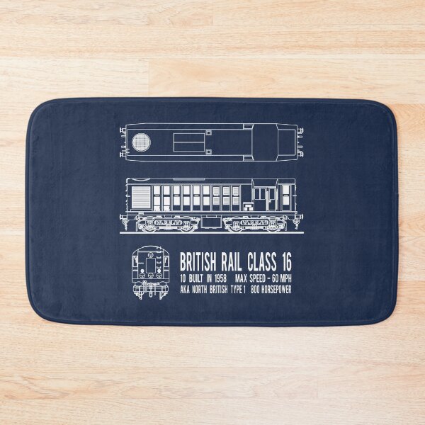 Item preview, British Rail Class 16 Diesel Locomotive Train Blueprint Diagrams Gift designed and sold by Maljonic.