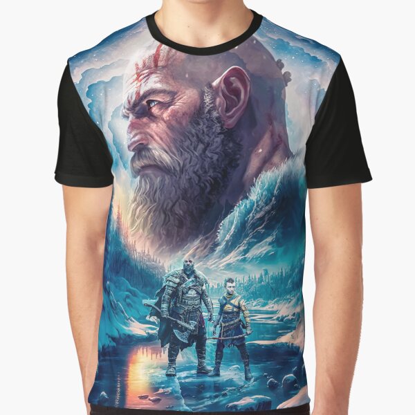 New God of War Ragnarok Art Kratos Tyr Odin thor Atreus Game T-Shirt boys t