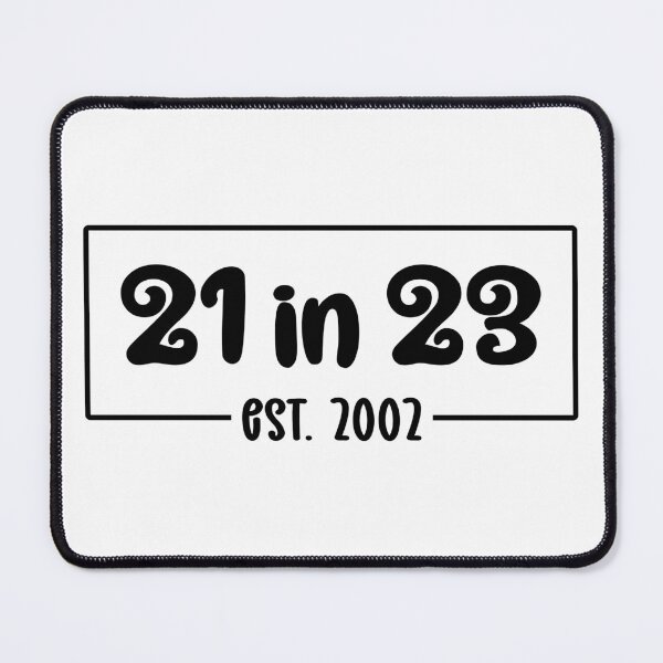 Item preview, 21 in 23 est 2002 | 21st Birthday | Turning 21 in 2023 | Modern 21st Birthday Gift designed and sold by Violet Treasures.