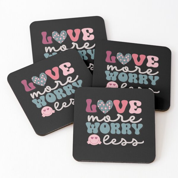 Item preview, Love More Worry Less Retro Valentine designed and sold by onthemovedesign.