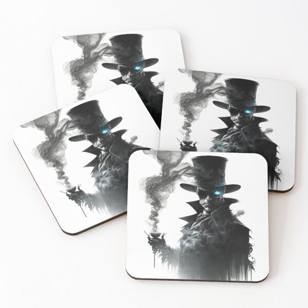 Item preview, Evil gothic horror figure of shadow and smoke wearing designed and sold by sammgdesign.